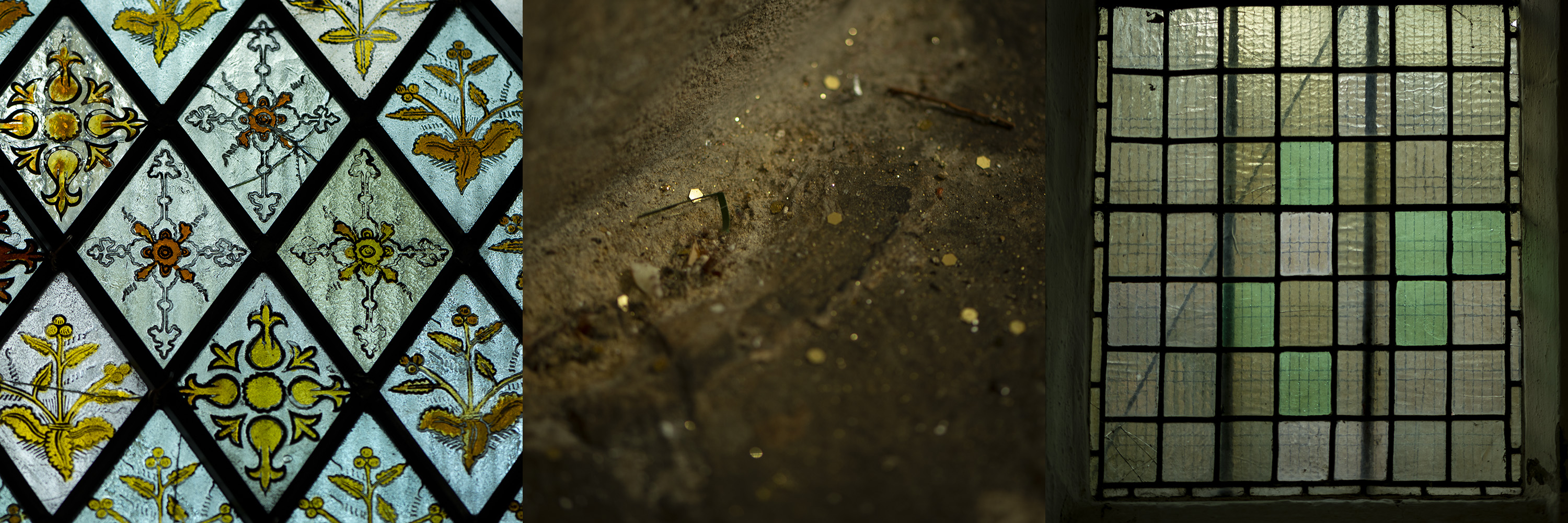 Image: Rippled light shining from confetti at the foot of the font.