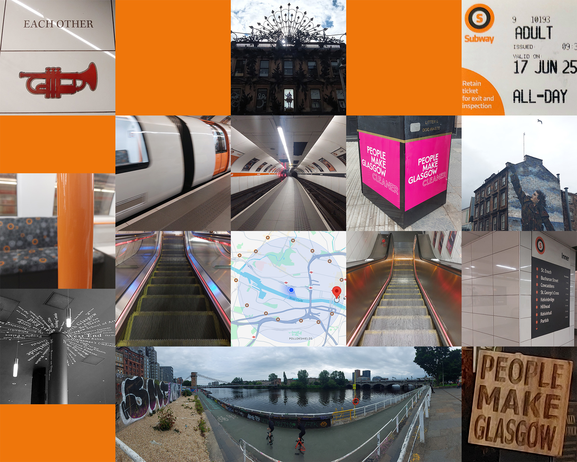 Image: A collage of additional photos taken around Glasgow over the course of the conference