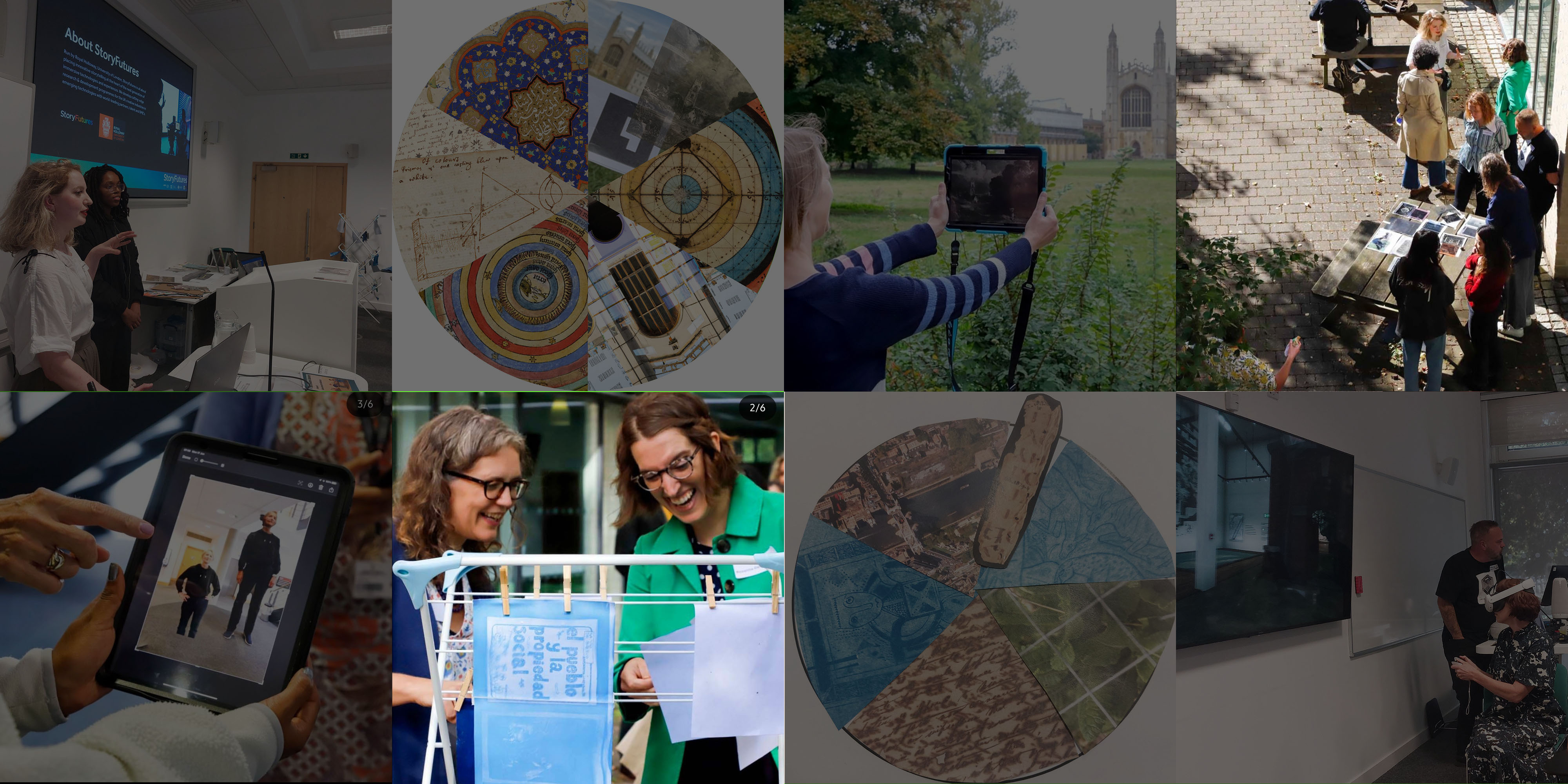 A collection of images showcasing events at the Encountering Digital Collections symposium