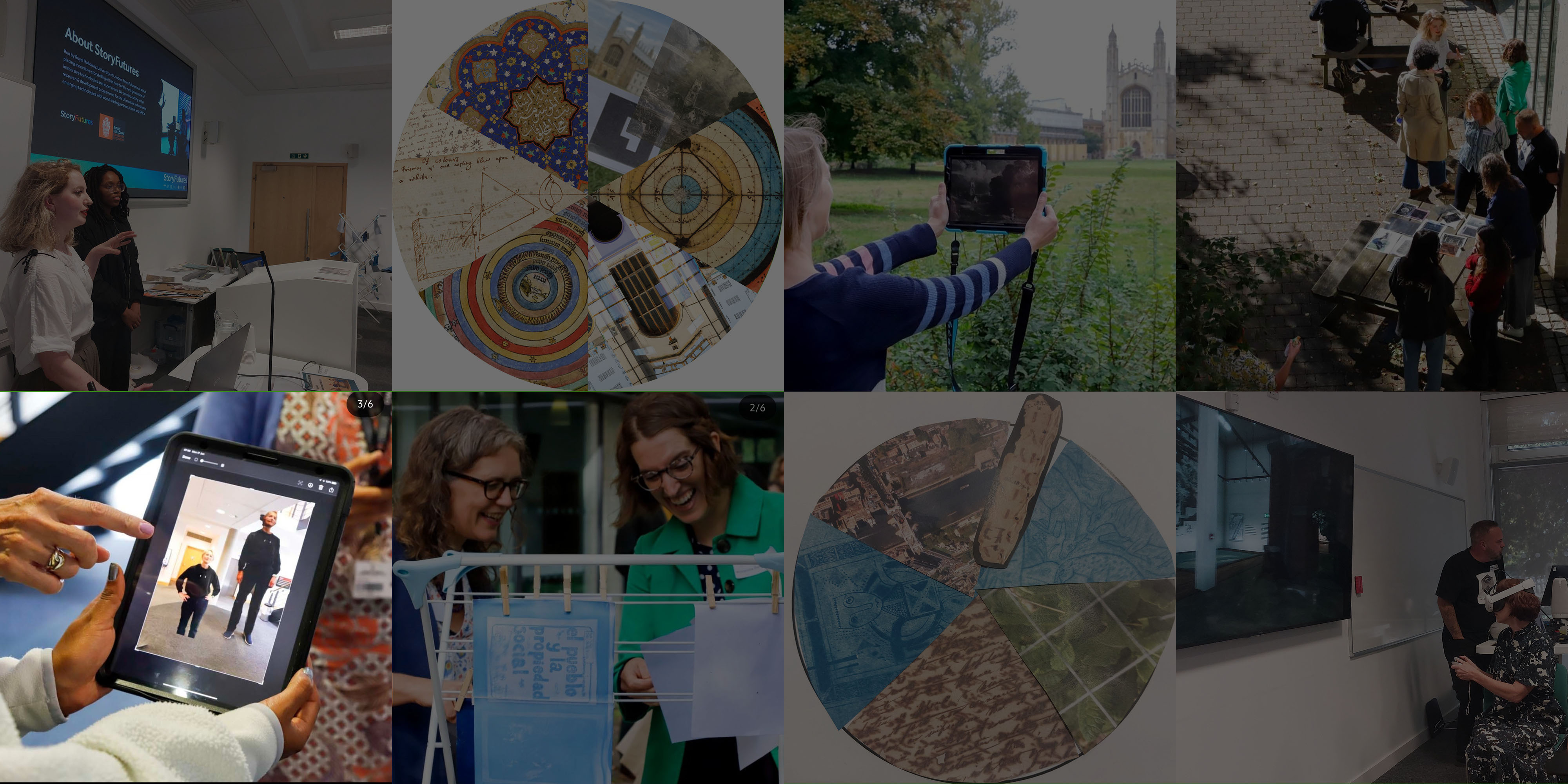 A collection of images showcasing events at the Encountering Digital Collections symposium