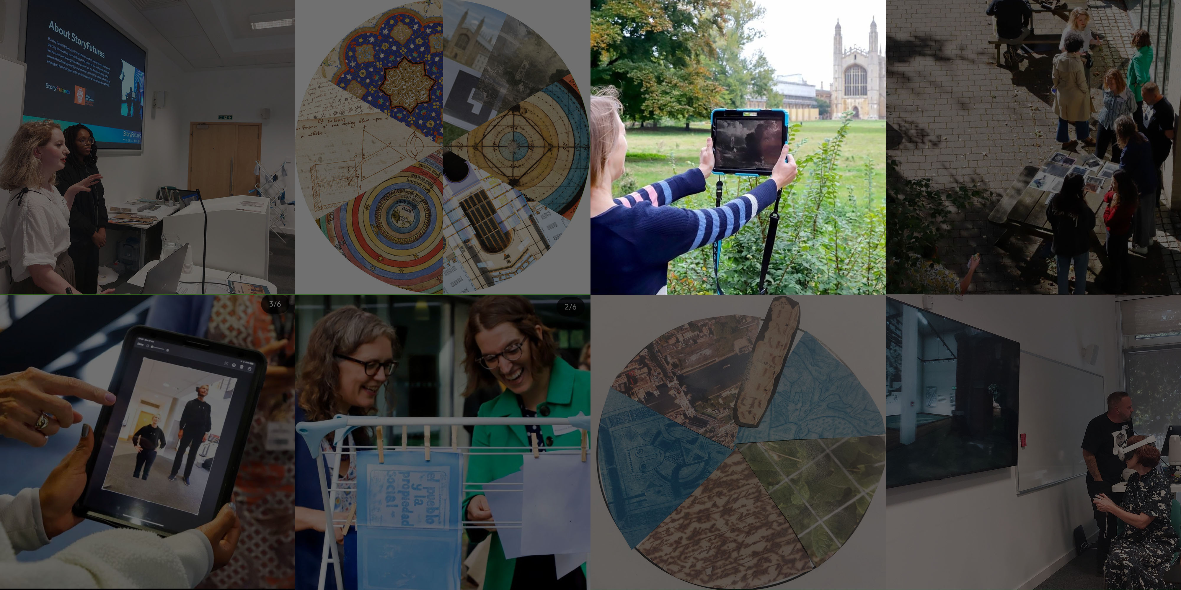 A collection of images showcasing events at the Encountering Digital Collections symposium